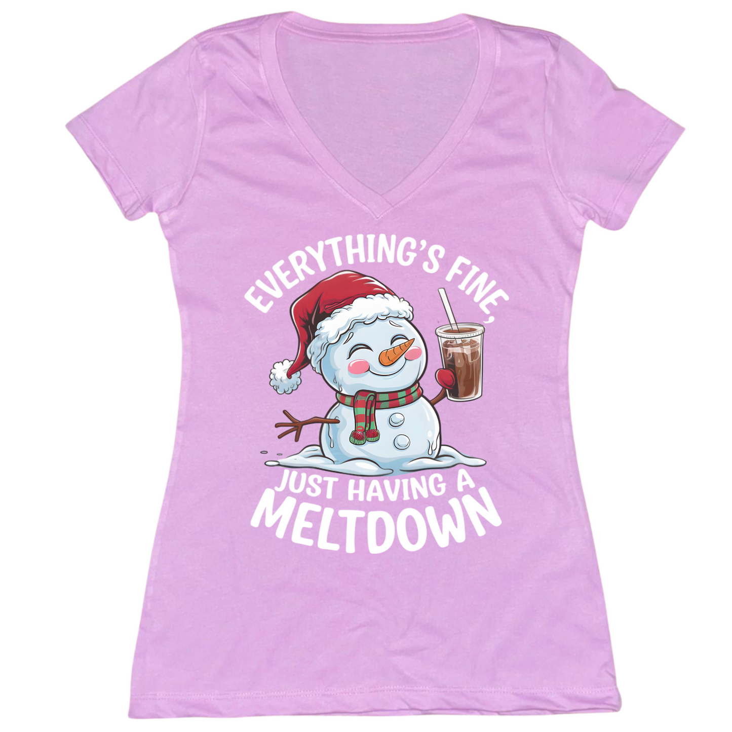 Having A Meltdown Womens V-Neck Tee