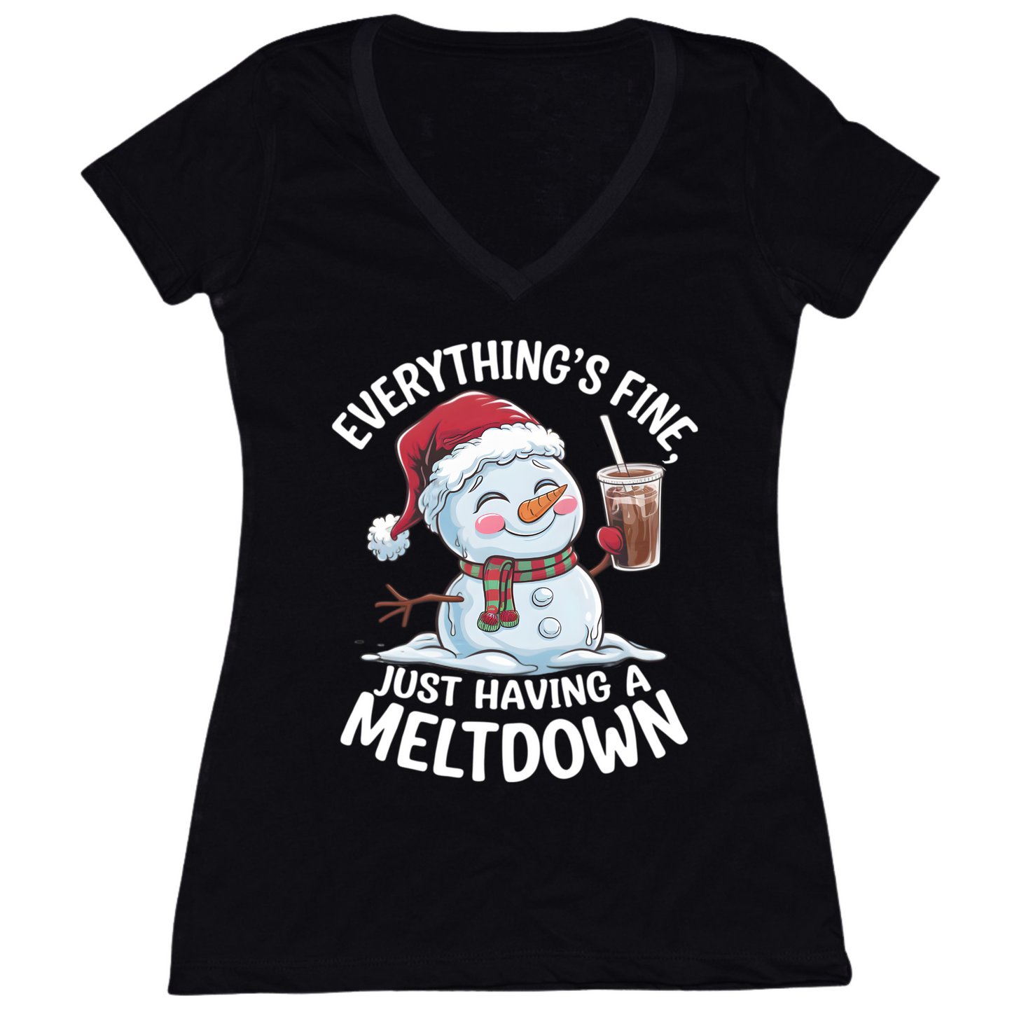 Having A Meltdown Womens V-Neck Tee