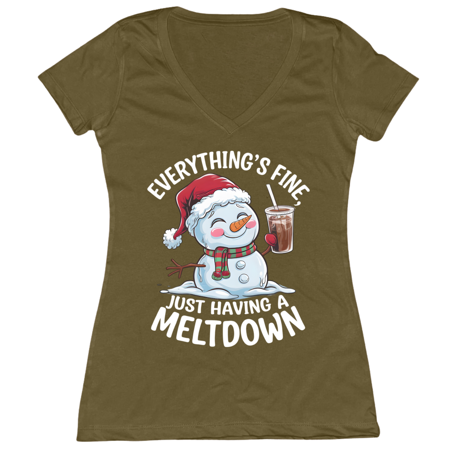 Having A Meltdown Womens V-Neck Tee