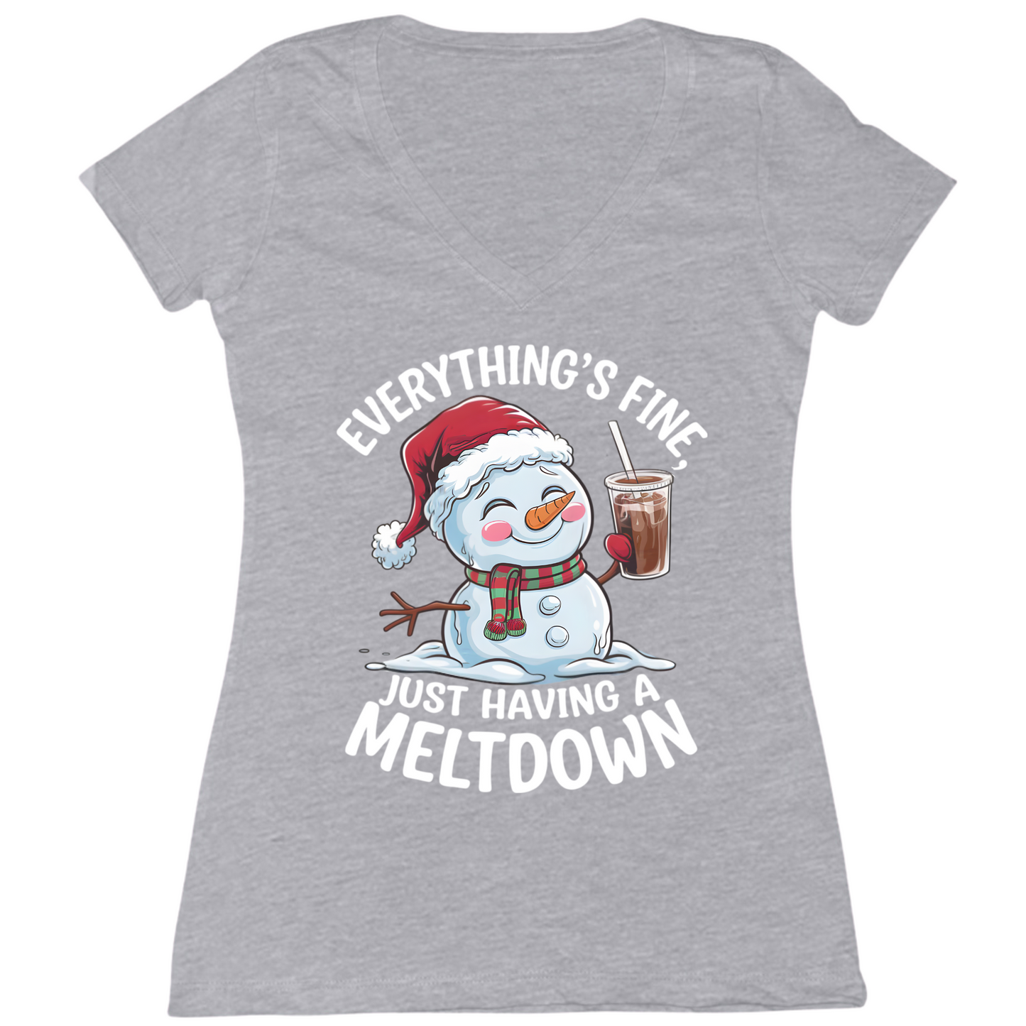 Having A Meltdown Womens V-Neck Tee