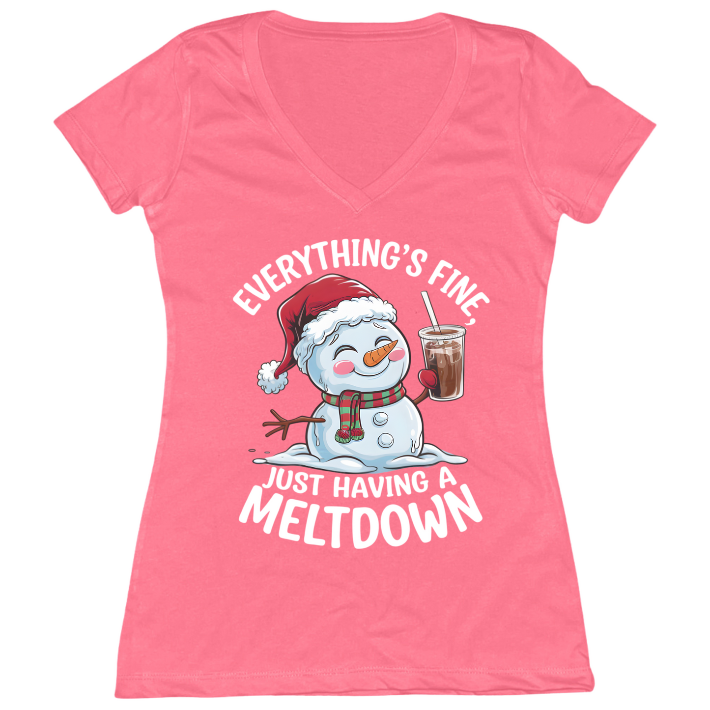 Having A Meltdown Womens V-Neck Tee