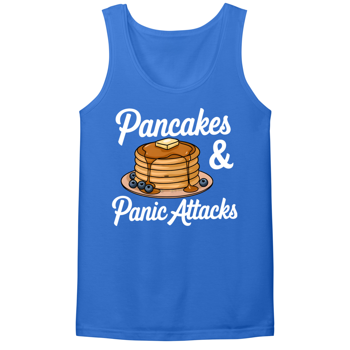 Pancakes And Panic Attacks Mens Tank Top