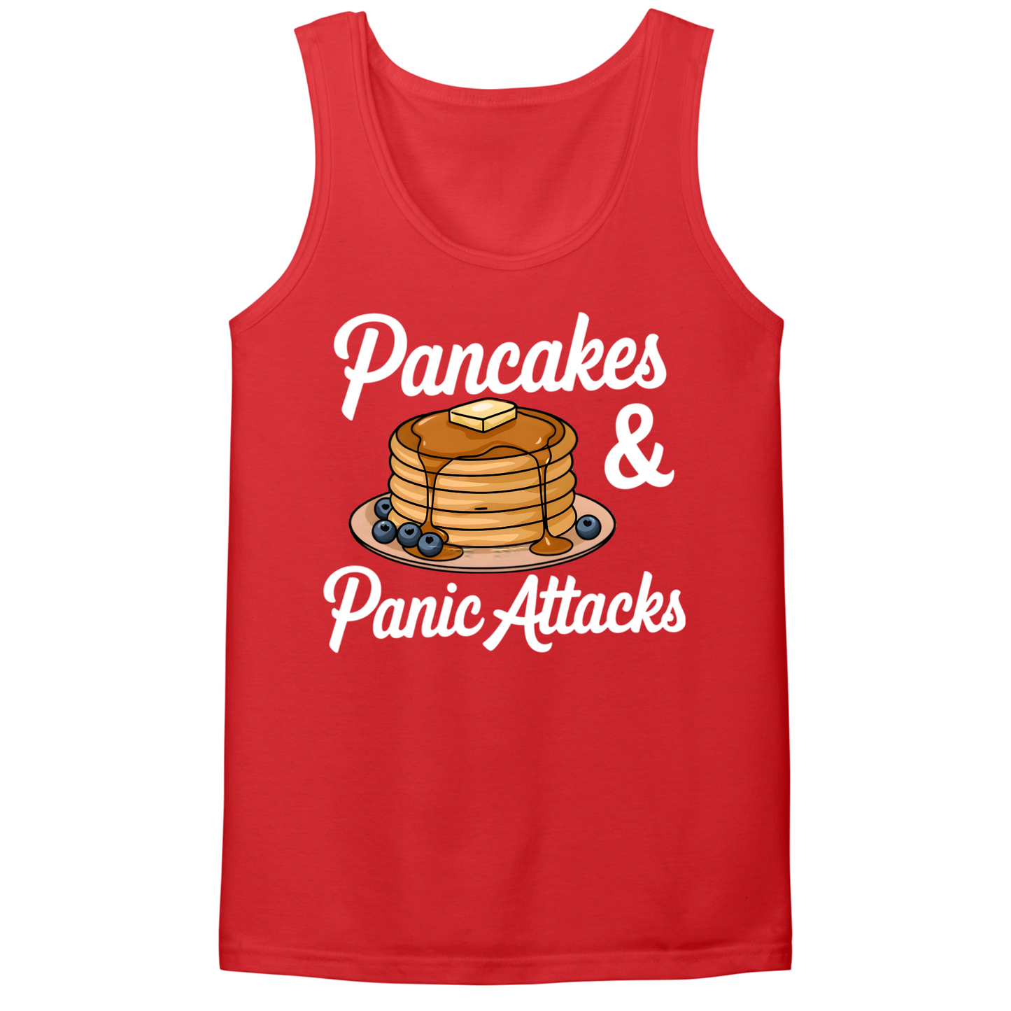 Pancakes And Panic Attacks Mens Tank Top