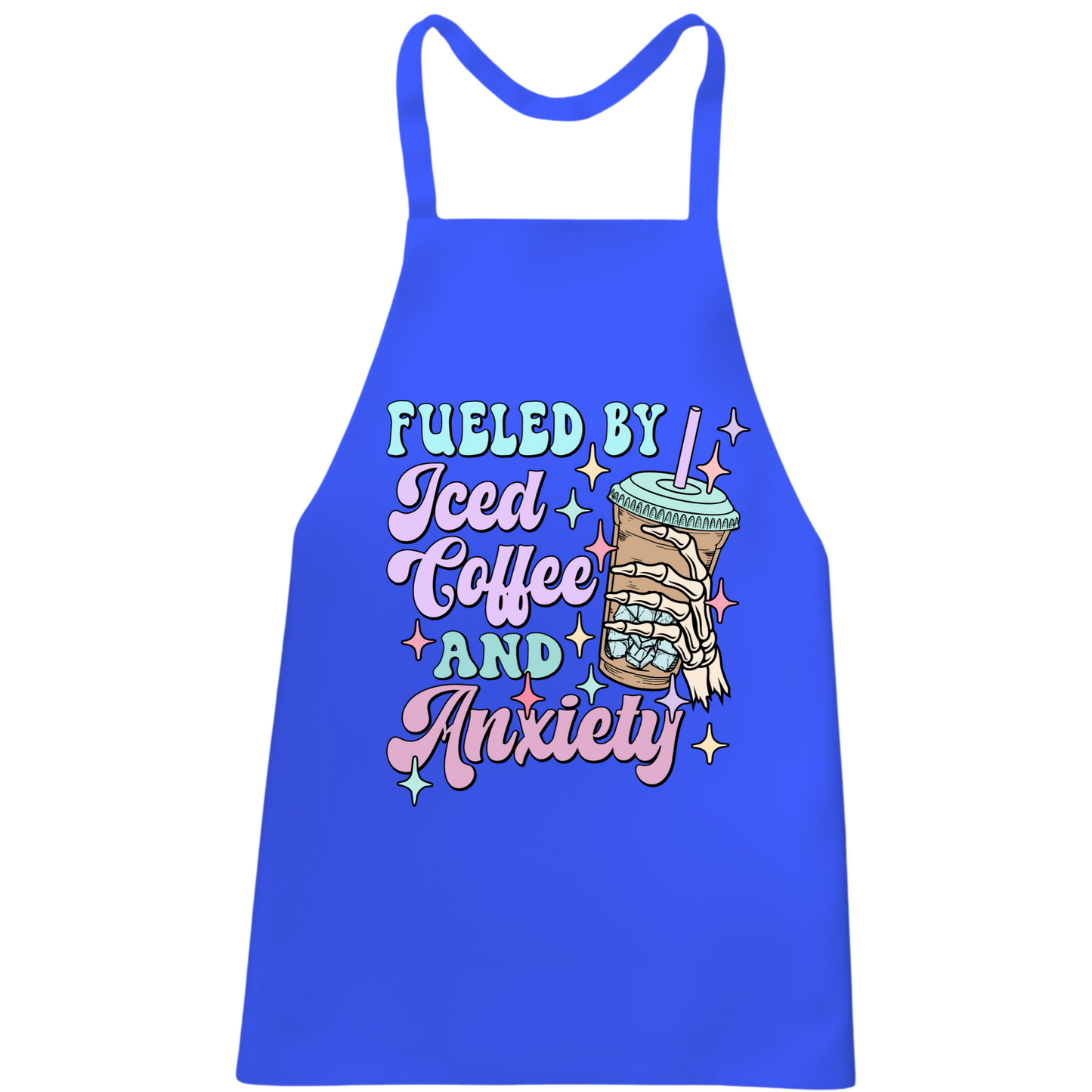 Fueled By Iced Coffee And Anxiety Apron