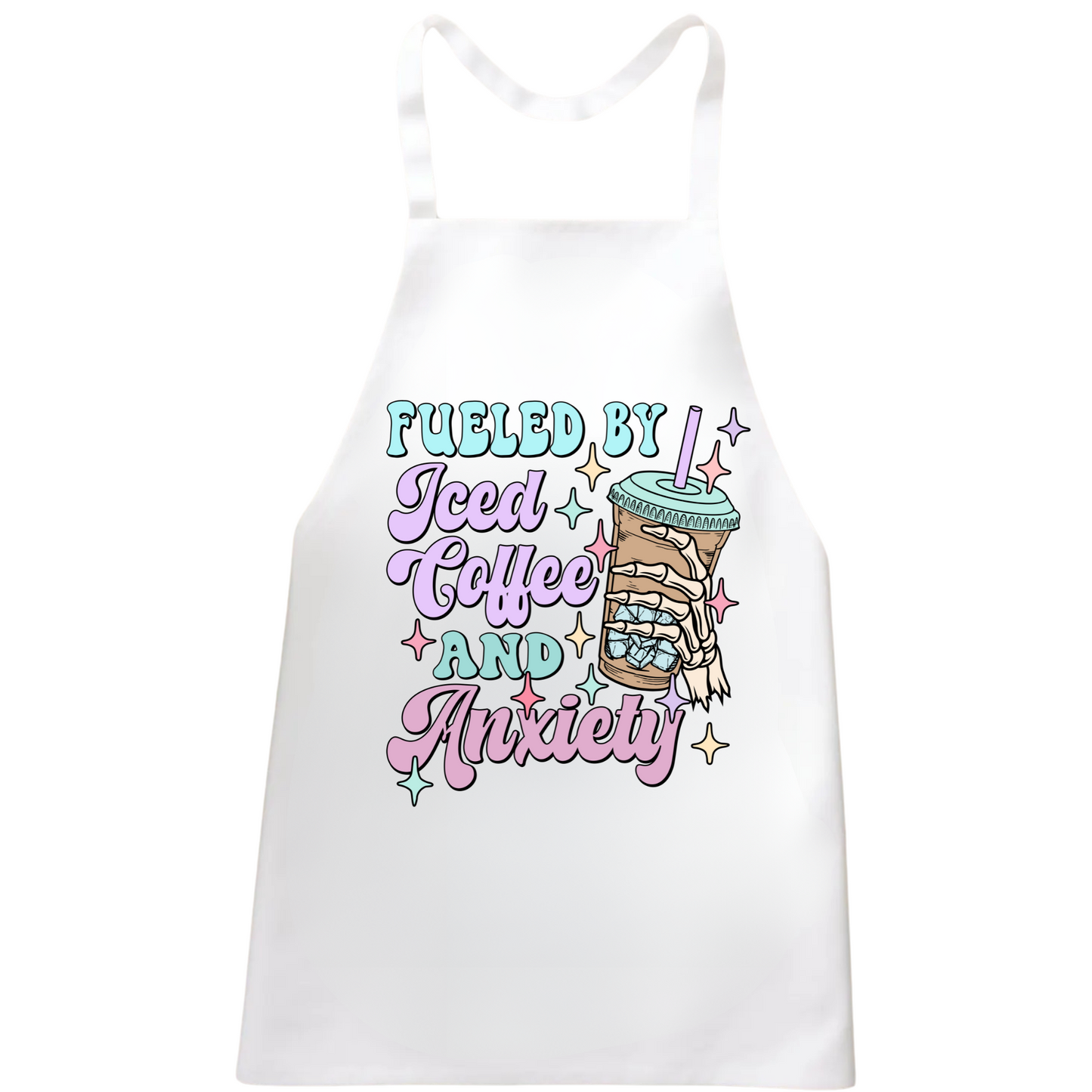 Fueled By Iced Coffee And Anxiety Apron